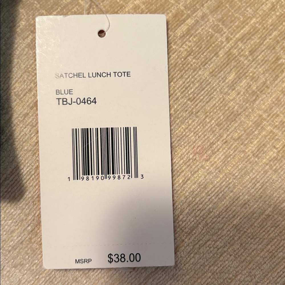 Betsey Johnson Blue Food Print Insulated Tote. - Picture 8 of 11